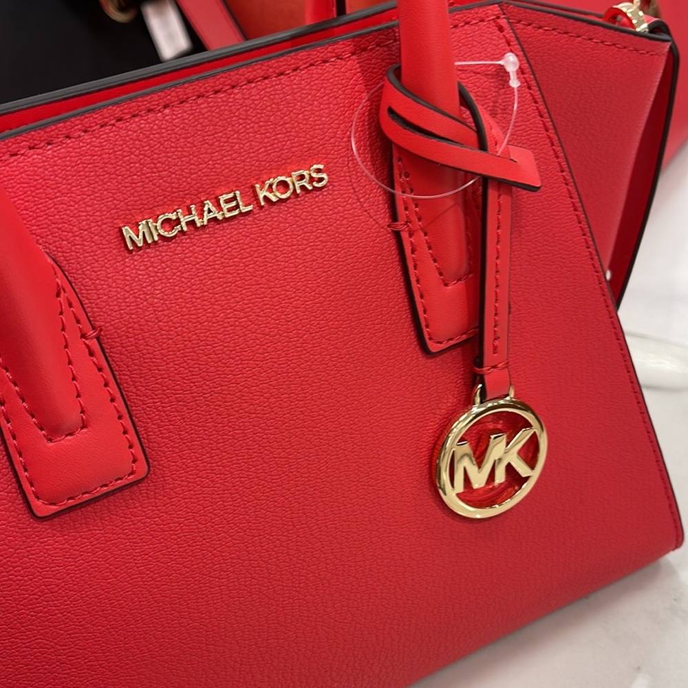 Michael Kors Avril Small Signature PVC Top Zip Satchel Crossbody Bag - Picture 9 of 9